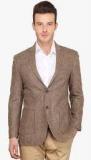 Envoy Brown Solid Blazer Men