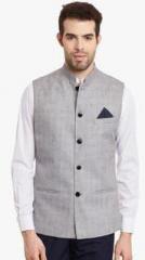 Envoy Grey Solid Waistcoat men