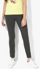 Esprit Dark Grey Textured Regular Fit Leggings women