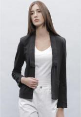 Ether Black Solid Summer Jacket women