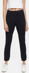 Ether Black Striped Joggers women