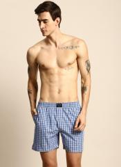 Ether Blue & White Checked Boxers ETHR BOX PK2 001A men