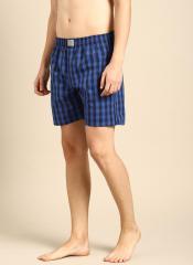 Ether Blue Checked Boxers ETHR BOX PK2 001E men