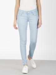 Ether Blue Mid Rise Jeans women