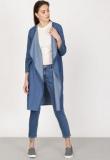 Ether Blue Solid Shrug Women