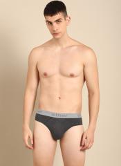 Ether Charcoal Grey Solid Brief ETHR BRF PK1 001E men