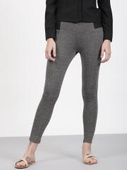 Ether Grey Melange Ankle Length Leggings women