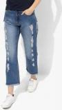 Evah London Blue Washed Mid Rise Regular Fit Jeans women