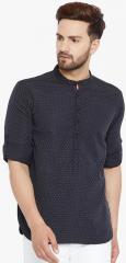 Even Black Printed Kurta men