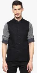 Even Black Solid Ethnic Jacket men