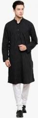 Even Black Striped Kurta men