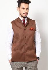 Even Brown Ethnic Jacket men