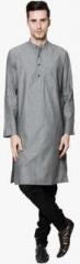 Even Grey Solid Kurta men