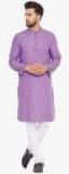 Even Lavender Striped Kurta Men