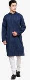 Even Navy Blue Striped Kurta men