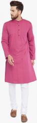 Even Pink Striped Kurta men