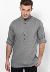 Even Solid Grey Kurta men