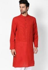 Even Striped Red Kurta men