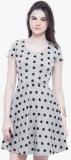 Faballey Grey Printed Skater Dress Women