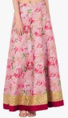 Faballey Indya Pink Printed Skirt women