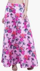 Faballey Pink Flared Skirt women