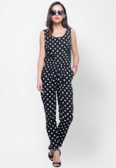 Faballey Printed Black Jumpsuit women