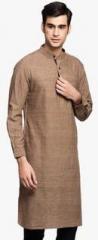 Fabindia Brown Solid Regular Fit Kurta men