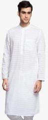 Fabindia White Solid Regular Fit Kurta men