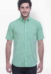 Fash-a-holic Solid Green Casual Shirt men