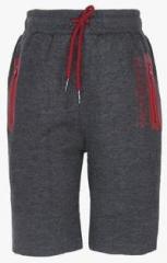 Fc Barcelona Dark Grey Solid Shorts boys