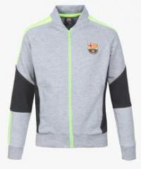 Fc Barcelona Grey Football Winter Jacket boys