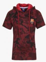 Fc Barcelona Maroon Printed Hoodie boys