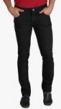 Fever Black Solid Regular Fit Jeans men