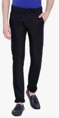 Fever Black Textured Chinos men