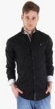 Fifty Two Black Solid Regular Fit Casual Shirt Men