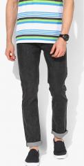 Flying Machine Black Slim Fit Mid Rise Clean Look Jeans men