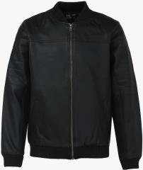 Flying Machine Black Solid Bomber Jacket boys