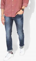 Flying Machine Blue Jackson Skinny Fit Mid Rise Clean Look Stretchable Jeans men