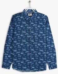 Flying Machine Blue Regular Fit Casual Shirt boys