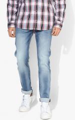 Flying Machine Blue Skinny Fit Mid Rise Clean Look Jeans men