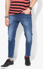 Flying Machine Blue Skinny Fit Mid Rise Clean Look Stretchable Jeans men