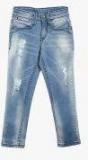 Flying Machine Blue Slim Fit Mid Rise Mildly Distressed Jeans Boys