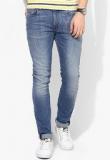 Flying Machine Blue Washed Mid Rise Slim Fit Jeans men