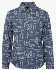 Flying Machine Boys Navy Blue Casual Shirt boys