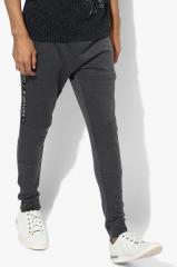 Flying Machine Dark Grey Printed Regular Fit Joggers men