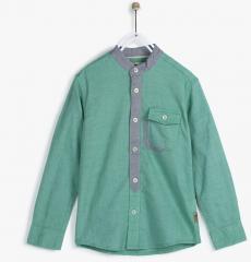 Flying Machine Green Regular Fit Casual Shirt boys