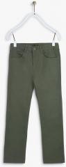 Flying Machine Green Solid Slim Fit Chinos boys