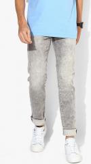 Flying Machine Grey Skinny Fit Mid Rise Clean Look Jeans men