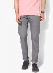 Flying Machine Grey Solid Super Slim Fit Chinos men