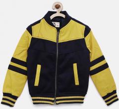 Flying Machine Mustard Colourblocked Bomber Jacket boys